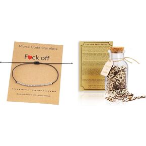 أساور مورس كود للنساء والرجال والأصدقاء، أساور مطرزة بفولاذ التيتانيوم، هدايا ملهمة، مجوهرات مصنوعة يدويًا للنساء in Kuwait