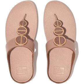 FitFlop Women's Halo Metallic-Trim Toe-Post Sandals