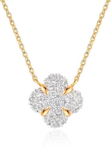 قلادة مطلية بالذهب عيار 14 قيراط للنساء على شكل مثلث دائري تشيكوسلوفاكيا سوليتير | قلادة قلادة أنيقة | قلادة سلسلة ذهبية | قلادات هالة زركونيا مكعبة رائعة للنساء هدايا مجوهرات ذهبية in Kuwait