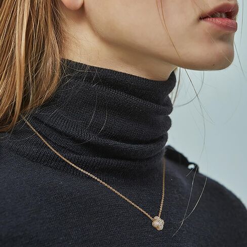 قلادة مطلية بالذهب عيار 14 قيراط للنساء على شكل مثلث دائري تشيكوسلوفاكيا سوليتير | قلادة قلادة أنيقة | قلادة سلسلة ذهبية | قلادات هالة زركونيا مكعبة رائعة للنساء هدايا مجوهرات ذهبية in Kuwait