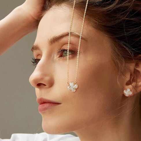 قلادة مطلية بالذهب عيار 14 قيراط للنساء على شكل مثلث دائري تشيكوسلوفاكيا سوليتير | قلادة قلادة أنيقة | قلادة سلسلة ذهبية | قلادات هالة زركونيا مكعبة رائعة للنساء هدايا مجوهرات ذهبية in Kuwait