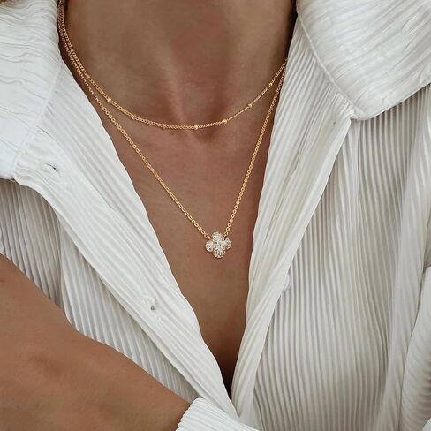 قلادة مطلية بالذهب عيار 14 قيراط للنساء على شكل مثلث دائري تشيكوسلوفاكيا سوليتير | قلادة قلادة أنيقة | قلادة سلسلة ذهبية | قلادات هالة زركونيا مكعبة رائعة للنساء هدايا مجوهرات ذهبية in Kuwait