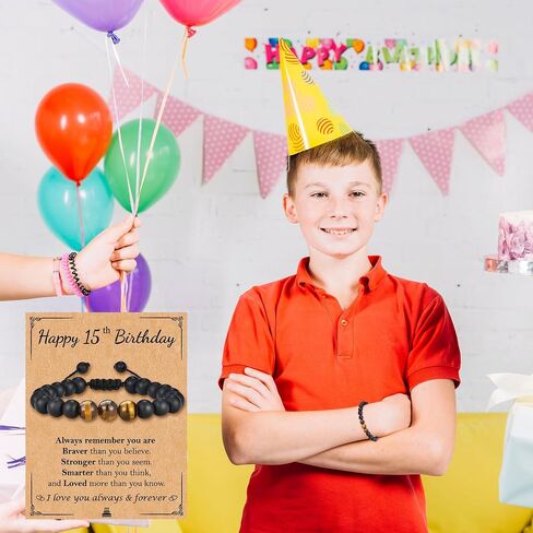 8-20th Birthday Gifts for Him Presents for 8-20th Year Old Tiger Eye Beaded Bracelet Ground Stone Bracelet Birthday Gifts for Men Boy Friends Boyfriend 8 9 10 11 12 13 14 15 16 18 19 20Year Old Boy Birthday Gifts in Saudi Arabia