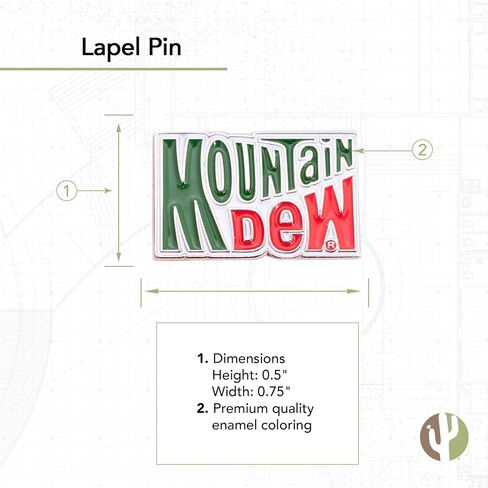 Mountain Dew Lapel Pin Enamel Greek Formal Wear Blazer Jacket (Lapel Pin - Design Vintage) in Saudi Arabia