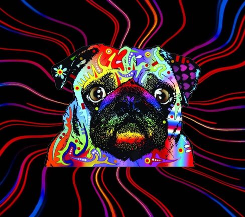 Enjoy it Pug Lapel Pin - Featuring Artwork of Dean Russo, one size, Metal Silver in Kuwait