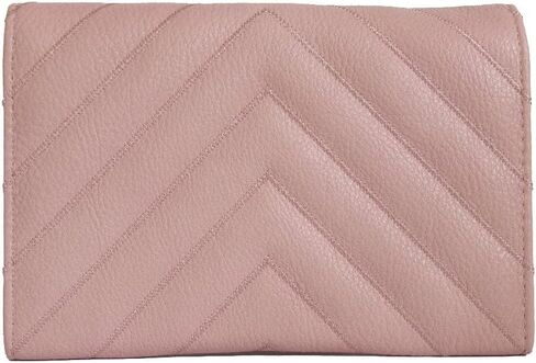 Buckle Down Disney Wallet, Foldover, Disney Signature D Logo Rose Gold, Pink, Chevron Stitch, Vegan Leather in Saudi Arabia