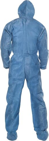 KleenGuard™ A20 Breathable Particle Protection Hooded Coveralls (58524), Reflex Design, Zip Front, Hood, Boots, Blue, XL, 24 / Case in Saudi Arabia