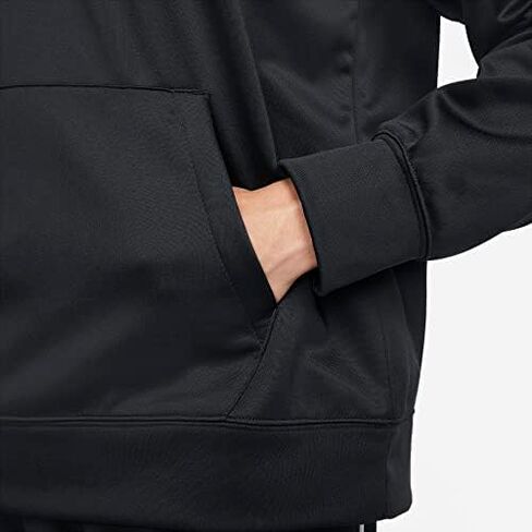 Nike Therma Men's Basketball Pullover Hoodie - Black Training Hoodie Pull On (as1, alpha, m, regular, regular, Standard, Black White, Medium) in Saudi Arabia