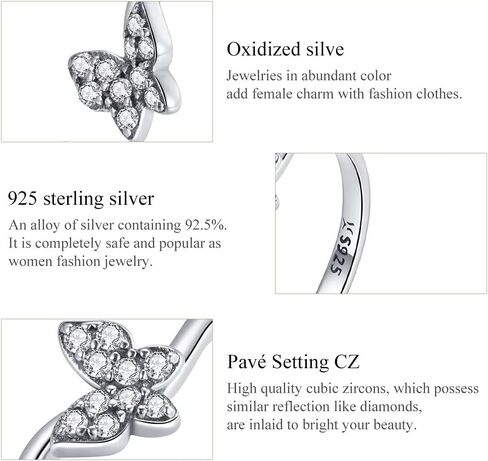 خواتم فراشة القط للنساء - 925 الفضة الاسترليني تشيكوسلوفاكيا المرأة قابل للتعديل المفتوحة الحيوان بسيطة شخصية لامعة جميلة خاتم للنساء الفتيات in Kuwait