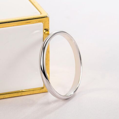 Classic Plain Hight Polished Stackable Plain Statement Ring Comfort Fit Rings Wedding Band 925 Sterling Silver For Women & Men Gift in Saudi Arabia