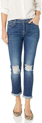 7 For All Mankind Women's Destroyed Josefina Boyfriend Mid Rise Jeans in Saudi Arabia