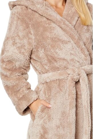 SKIN Women's Wynter Hooded Robe Dusty Pink in Kuwait