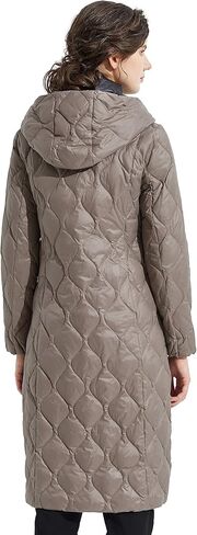 Orolay Women's Long Winter Coat Inner Bib Down Jacket Hooded Puffer Jacket in Saudi Arabia