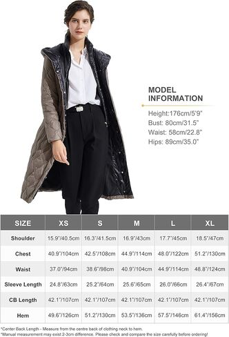 Orolay Women's Long Winter Coat Inner Bib Down Jacket Hooded Puffer Jacket in Saudi Arabia