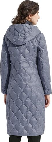 Orolay Women's Long Winter Coat Inner Bib Down Jacket Hooded Puffer Jacket in Saudi Arabia