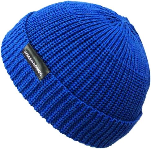 Clakllie Knit Cuff Beanie Hat Roll-Up Edge Skull Watch Cap Cool Style Fisherman Ski Hat Ribbed Skullies Hat for All Seasons in Saudi Arabia