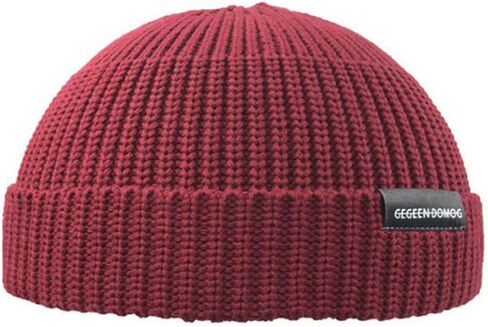 Clakllie Knit Cuff Beanie Hat Roll-Up Edge Skull Watch Cap Cool Style Fisherman Ski Hat Ribbed Skullies Hat for All Seasons in Saudi Arabia
