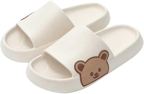 Cute Bear Cloud Slippers for Women and Men Recovery Slides Maternity Outdoor Indoor Sandals House Slides EVA Cushion Comfy Form Slides Light Weight Non Slip Pillow Shoes Beach Sandal Easy to Clean in Saudi Arabia