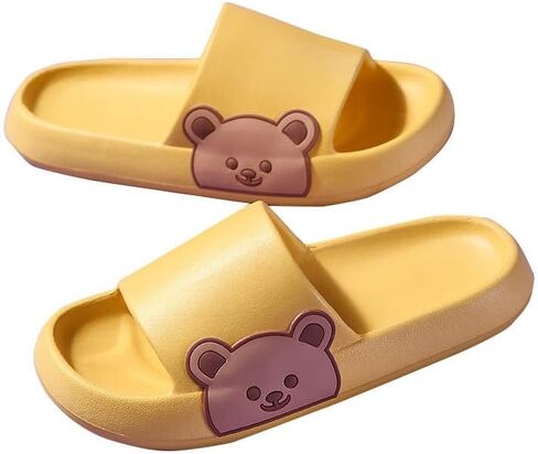 Cute Bear Cloud Slippers for Women and Men Recovery Slides Maternity Outdoor Indoor Sandals House Slides EVA Cushion Comfy Form Slides Light Weight Non Slip Pillow Shoes Beach Sandal Easy to Clean in Saudi Arabia
