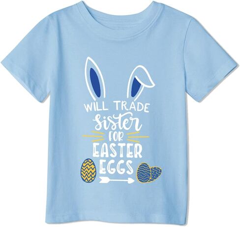 BesserBay Boys and Girls Funny Easter Bunny T-Shirt 1-10 Years in Saudi Arabia