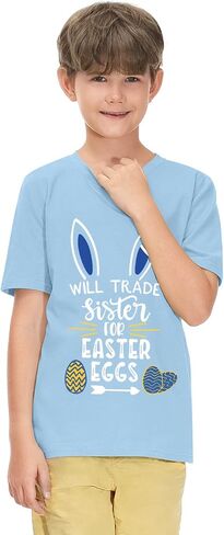 BesserBay Boys and Girls Funny Easter Bunny T-Shirt 1-10 Years in Saudi Arabia