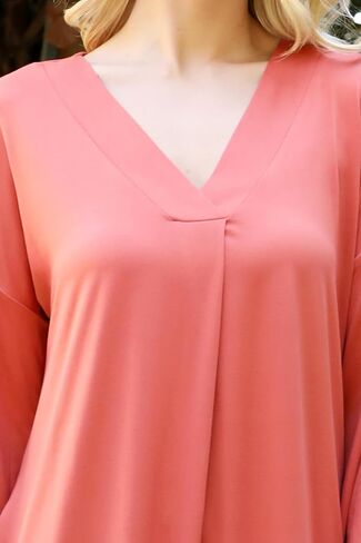 RIAH FASHION Comfy Long Sleeve Dress - Women's Casual Pocket Maternity Dresses, Hacci, French Terry in Saudi Arabia