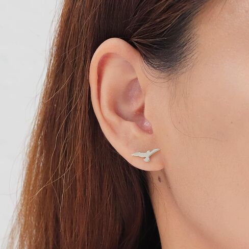 Boma Jewelry Sterling Silver Soaring Bird Stud Earrings in Saudi Arabia