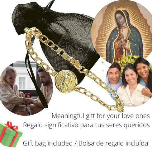 ام اكس ارتس كرافتس سوار فيرجن دي غوادالوبي الذهبي، سوار فيرجن دي غوادالوبي، سوار ذهبي لسيدة غوادالوبي، مجوهرات دينية مكسيكية، سوار ذهبي من غوادالوبي، سوار مسبحة ذهبي in Kuwait