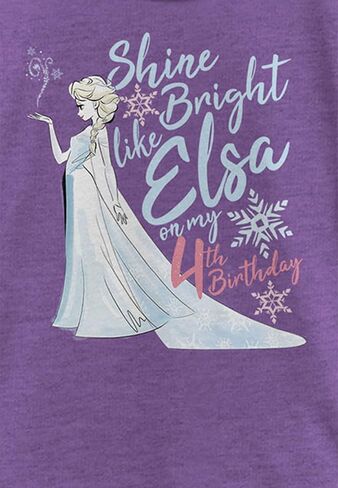 Disney Frozen Birthday Queen Four Girl's Heather Crew Tee in Saudi Arabia