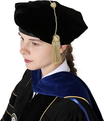 GraduationMall التخرج دكتوراه تام المخملية مع شرابة السبائك الذهبية in Kuwait