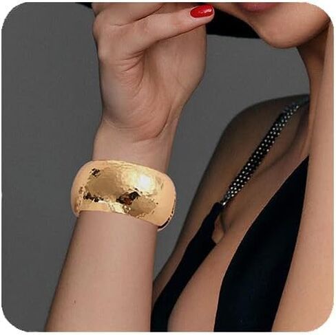 JEWPARK الذهب الكفة الإسورة سوار للنساء مكتنزة الذهب الكفة الأساور قابل للتعديل أسورة يد الموضة العصرية مجوهرات للنساء in Kuwait