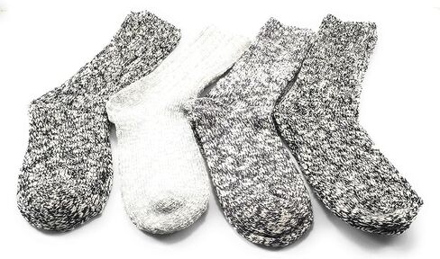 جوارب طويلة مقاومة للطقس للسيدات، دافئة، مزيج قطني ناعم، مقاس العرض 5-9.5 (4 عبوات_ in Kuwait