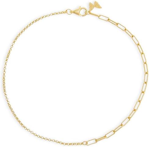 ADINA EDEN Diamond BTY Anklets For Women, 14K Gold Plated Sterling Silver Cubic Zirconia Chain Gold Anklet in Kuwait