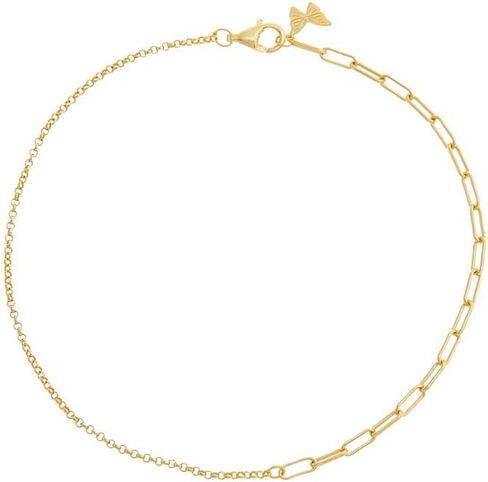 ADINA EDEN Diamond BTY Anklets For Women, 14K Gold Plated Sterling Silver Cubic Zirconia Chain Gold Anklet in Kuwait