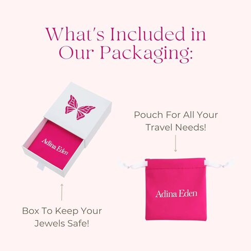 ADINA EDEN Diamond BTY Anklets For Women, 14K Gold Plated Sterling Silver Cubic Zirconia Chain Gold Anklet in Kuwait