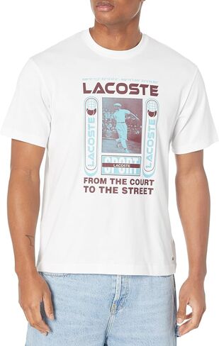 Lacoste Men's Short Sleeve Heritage Graphic Crew Neck T-Shirt in Saudi Arabia