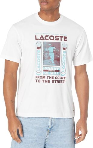 Lacoste Men's Short Sleeve Heritage Graphic Crew Neck T-Shirt in Saudi Arabia