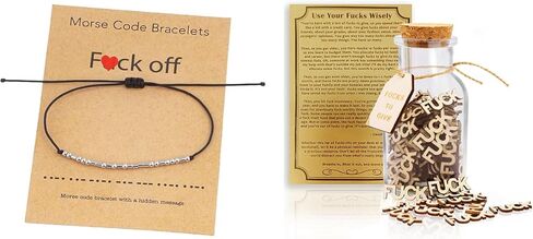 أساور مورس كود للنساء والرجال والأصدقاء، أساور مطرزة بفولاذ التيتانيوم، هدايا ملهمة، مجوهرات مصنوعة يدويًا للنساء in Kuwait