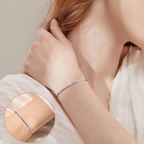 أساور مورس كود للنساء والرجال والأصدقاء، أساور مطرزة بفولاذ التيتانيوم، هدايا ملهمة، مجوهرات مصنوعة يدويًا للنساء in Kuwait