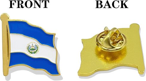 stidsds دبوس علم السلفادور - دبابيس أعلام السلفادور طية صدر السترة علم السلفادور دبوس طية صدر السترة من المينا للرجال والنساء بدلة وتلويح بشارة معدنية وطنية قبعة تذكارية لتزيين حقائب الظهر (4 عبوات) in Kuwait