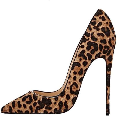 FSJ Women Sexy Leopard Printed Dress Shoes Pointy Toe High Heels Stilettos Pumps Shoe Size 4-15 US in Kuwait