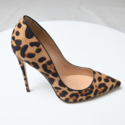 FSJ Women Sexy Leopard Printed Dress Shoes Pointy Toe High Heels Stilettos Pumps Shoe Size 4-15 US in Kuwait