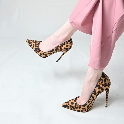 FSJ Women Sexy Leopard Printed Dress Shoes Pointy Toe High Heels Stilettos Pumps Shoe Size 4-15 US in Kuwait
