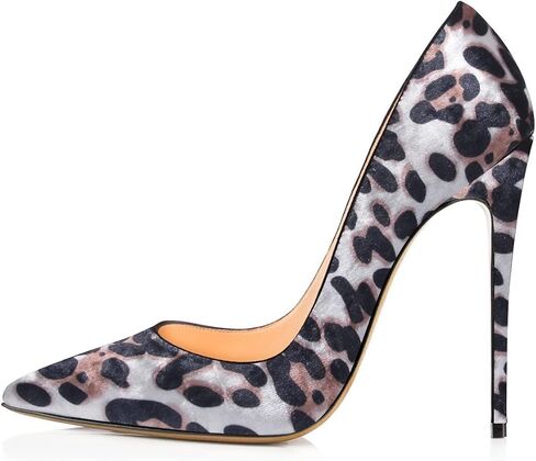 FSJ Women Sexy Leopard Printed Dress Shoes Pointy Toe High Heels Stilettos Pumps Shoe Size 4-15 US in Kuwait