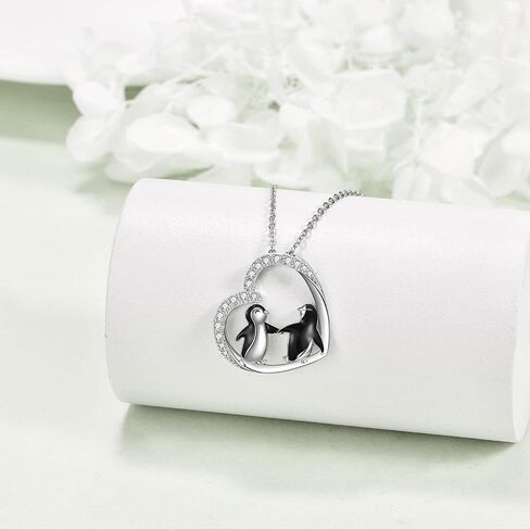 URONE Penguin Necklace and Earrings Sterling Silver Penguin Jewelry Gifts for Women Girls in Saudi Arabia