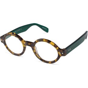 Scojo New York Lightweight Handmade Round Reading Glasses for Men and Women with Scratch-Resistant Lenses