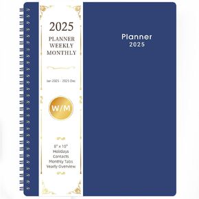 2024-2025 Planner - Weekly and Monthly Planner 2024-2025, Jul 2024 - Jun 2025, 8'' x 10'', 2024-2025 Calendar with Twin-wire Binding, Flexible Cover