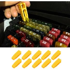 10PCS Automobile Fuse Puller Fuse Extraction Tool, Car Fuse Puller, Mini Plastic Fuse Pullers, Professional Fuse Removal Tool, Car Accessories for Car Motorcycle Truck (10PCS)