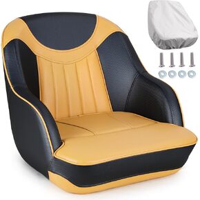 NORTHCAPTAIN Pontoon Boat Seat Captain Bucket Seat with Boat Seat Cover