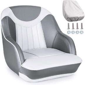 NORTHCAPTAIN Pontoon Boat Seat Captain Bucket Seat with Boat Seat Cover in Kuwait